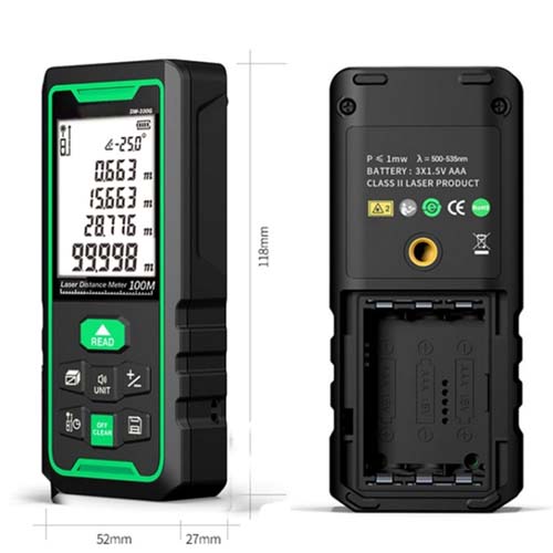 Máy Đo Khoảng Cách Laser SNDWAY SW-50G đo xa 50m Tia xanh